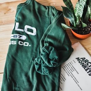 GREEN RALPH LAUREN VINTAGE OVERSIZE SWEATER